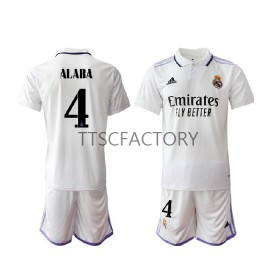 Maillot de Foot Real Madrid David Alaba 4 Domicile 2022-23 - Enfant